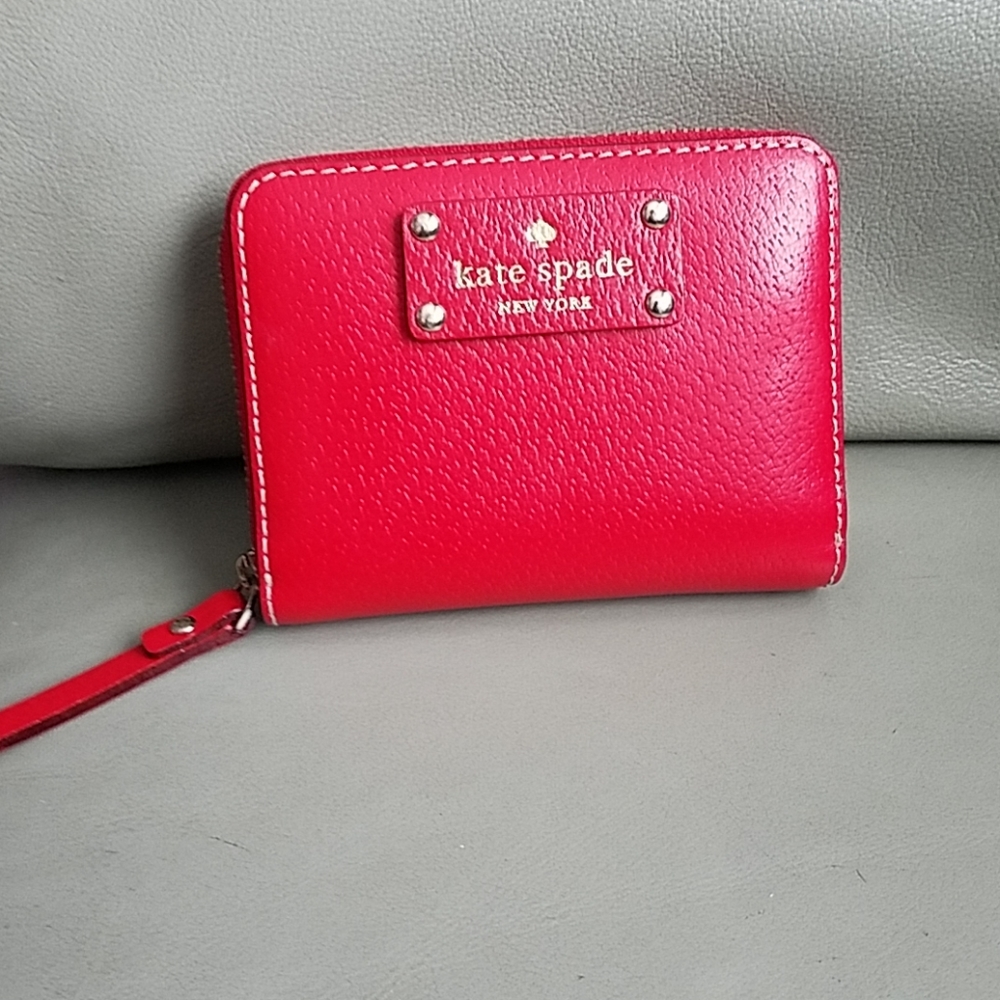 Kate Spade small accordian wallet in Red